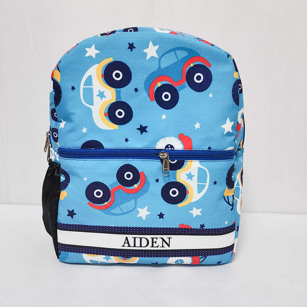 Personalised Car Printed Kids Bag Pack